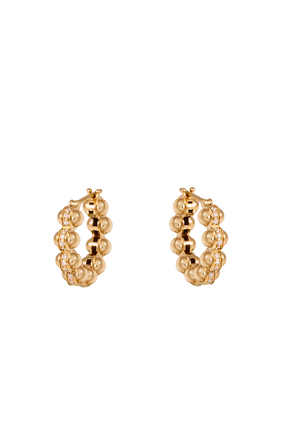The Gold Atom Size 1 Earrings, 18k Yellow Gold & Diamonds